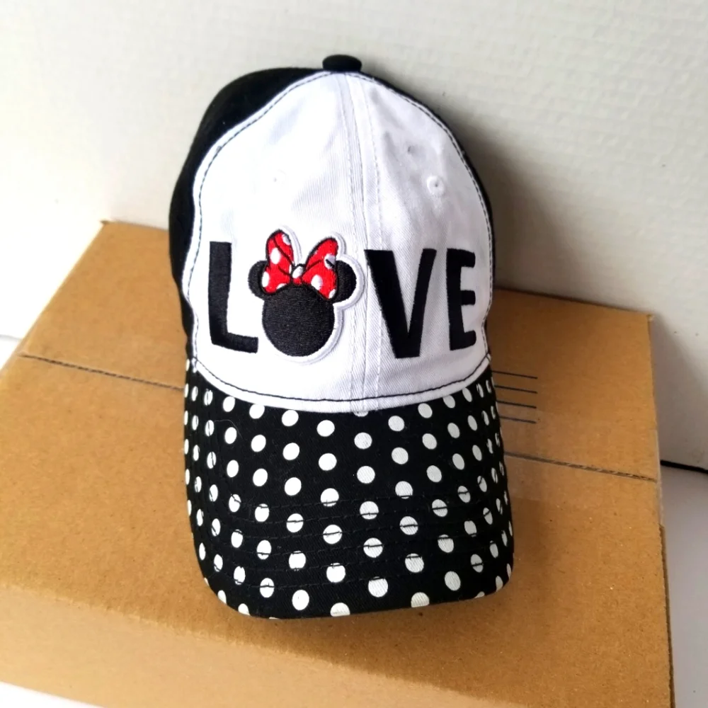 Disney Minnie Mouse Love Women's Embroidered Baseball Cap/Hat Adjustable